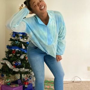 Mesh Crop Workout Sweatchirt